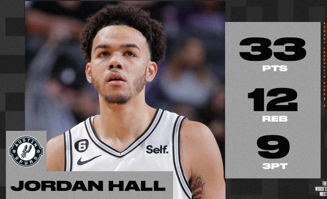 Jordan Hall EXPLODES For 33 PTS, 12 REB, 9 3PT In Second G League Game!