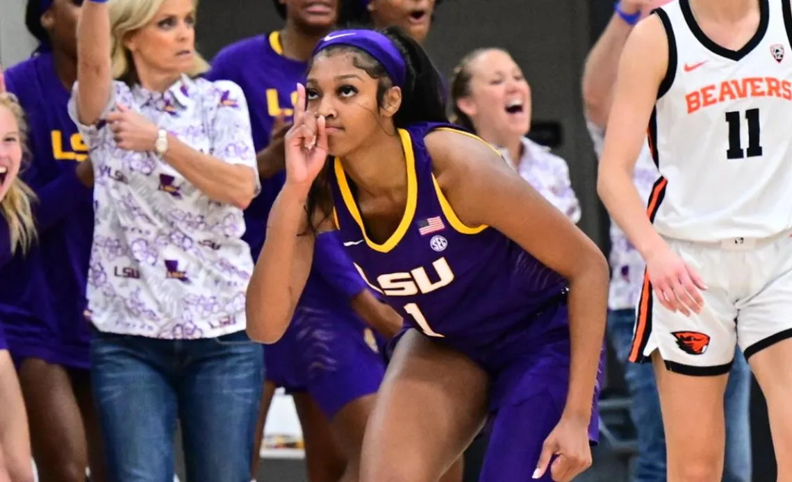 LSU's Angel Reese joins 20/20 club to headline this week's women's basketball Starting Five
