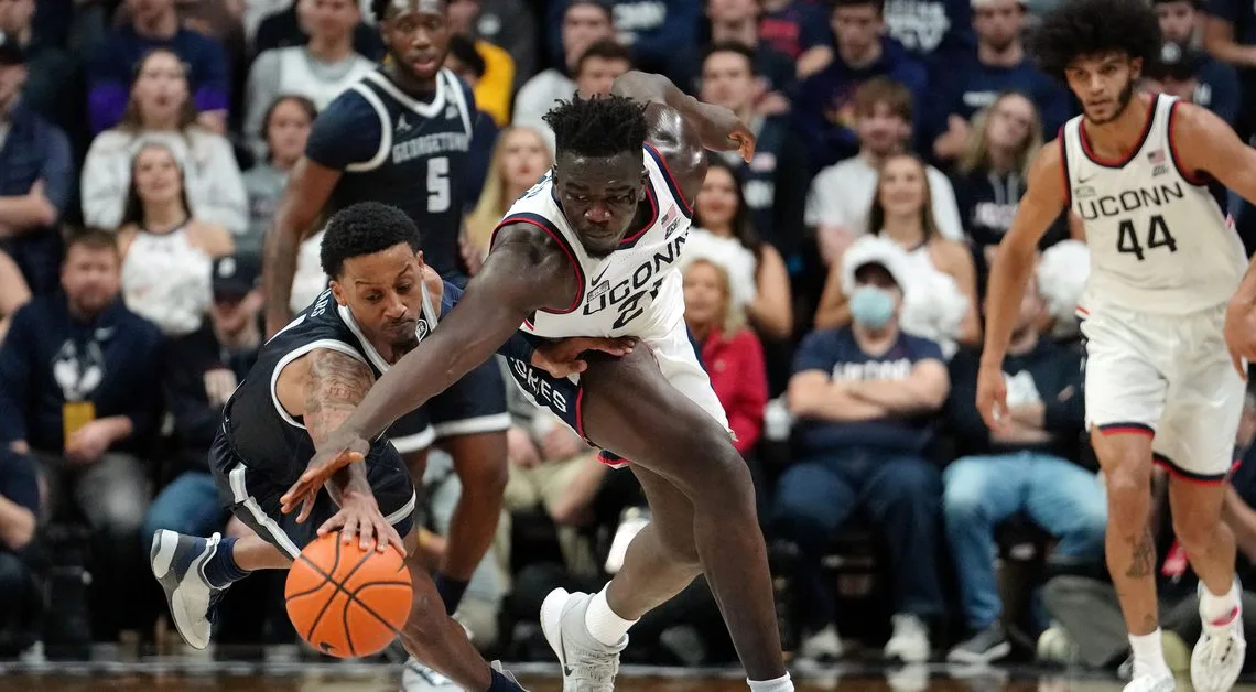 NOT SOLD IN STORRS: No. 2 UConn Huskies Hold Off Georgetown Hoyas, 84-73
