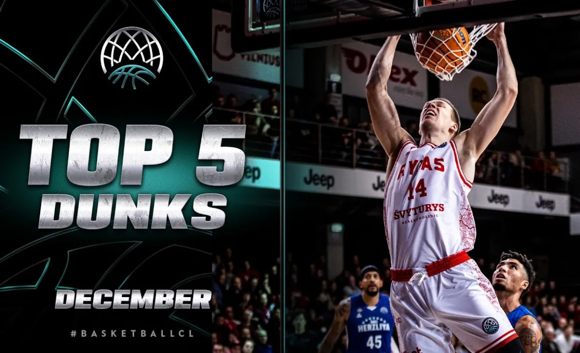 TOP 5 DUNKS | December | Basketball Champions League 2022-23