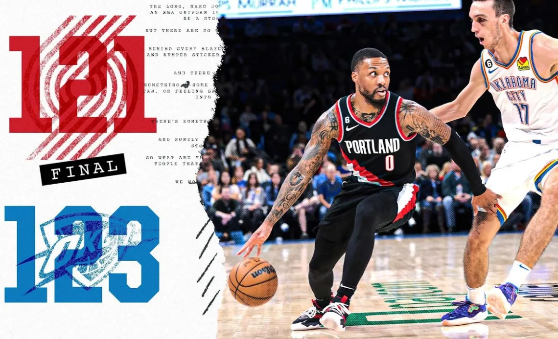 Trail Blazers 121, Thunder 123 | Dec. 19, 2022 | Game Highlights