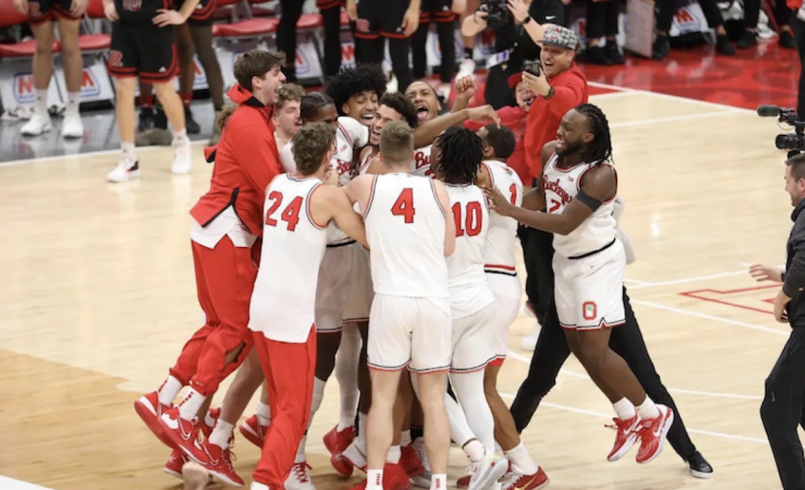 WATCH: No. 25 Ohio State men's basketball escapes Rutgers with a buzzer-beating 3-pointer