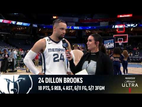 Walk Off Interview with Dillon Brooks after the win over the Atlanta Hawks