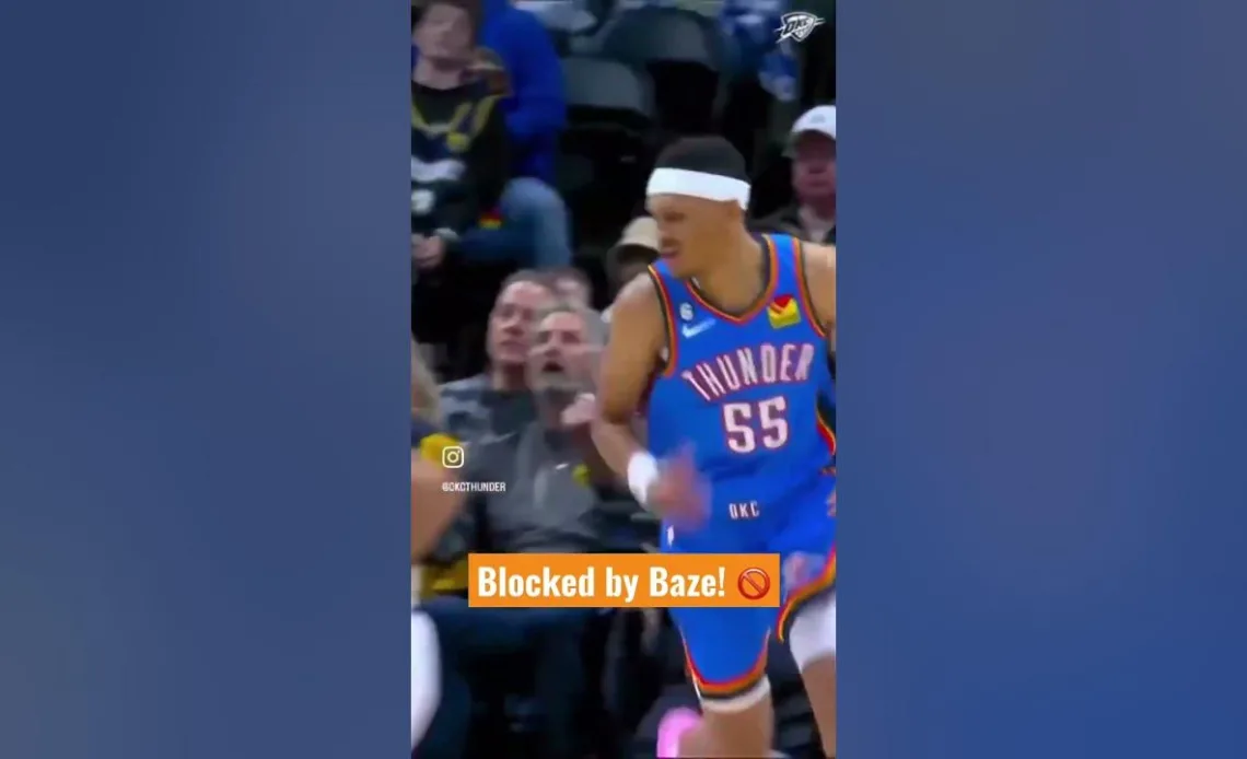 Baze with BIG Block on Aaron Gordon!🚫 | #OKCThunder #NBA #Shorts