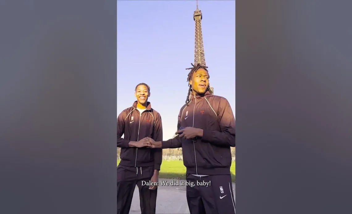 Behind the scenes at team photos - Chicago Bulls at the Eiffel Tower | #shorts