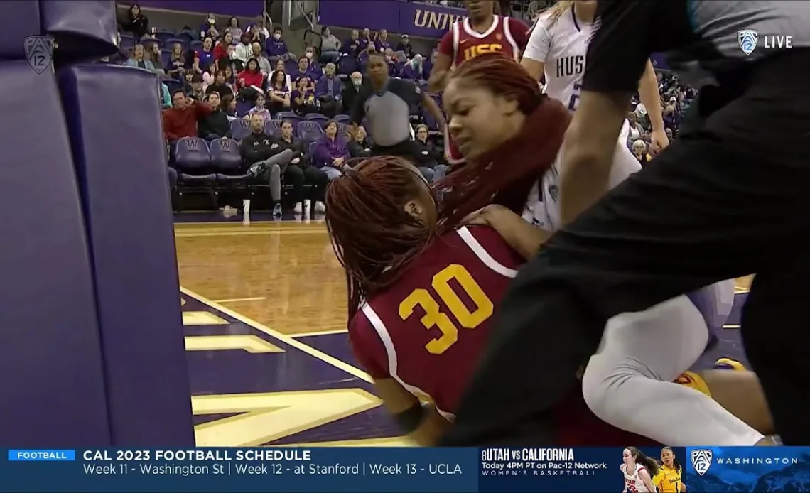 Bodies SLAMMED Down Fighting For Ball In HEATED Moment, Officials Review | USC Trojans vs Washington