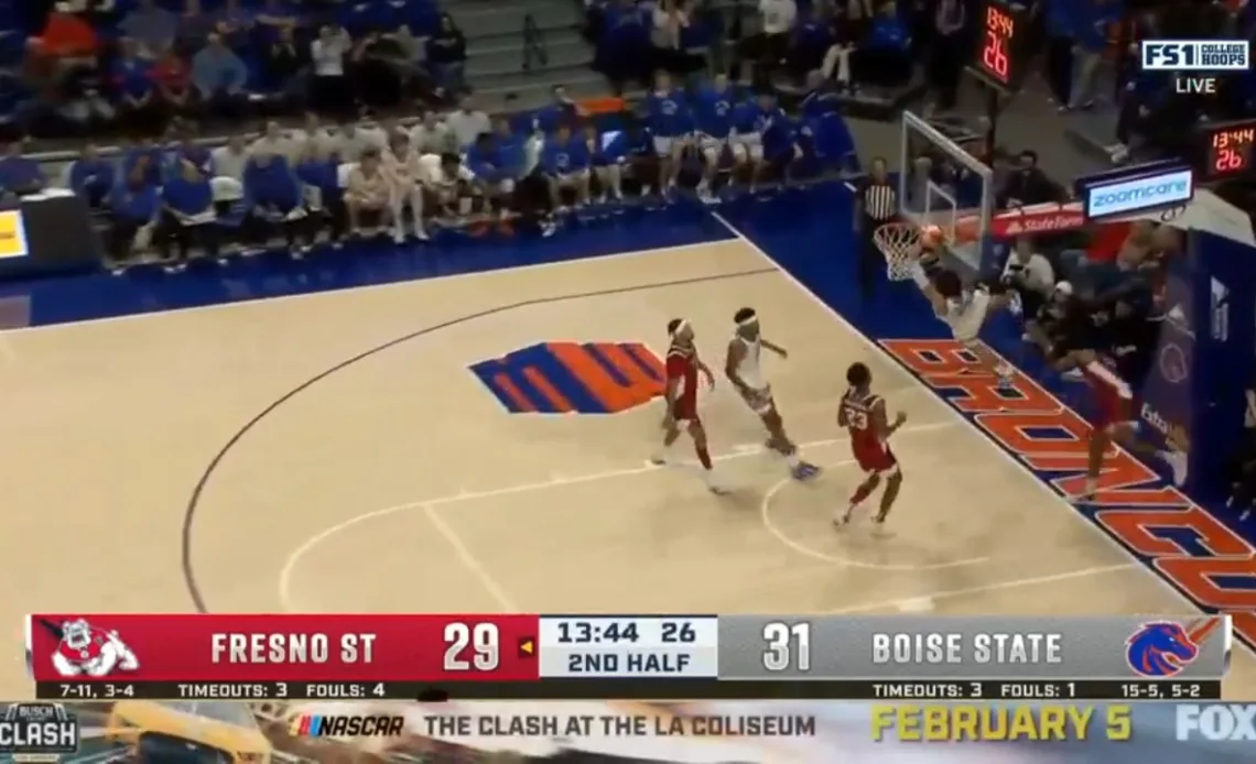 Boise State's Tyson Degenhart slams a beautiful dunk, shines in win over Fresno State