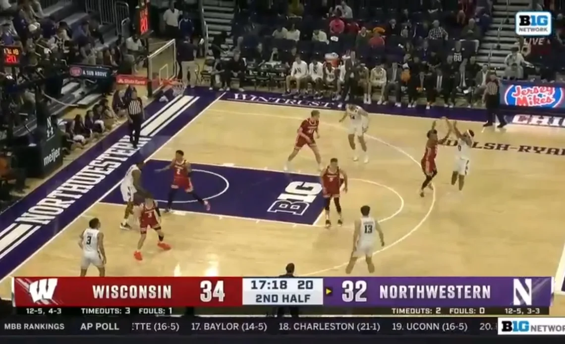 Boo Buie puts up 20 points in Northwestern's 66-62 win over Wisconsin