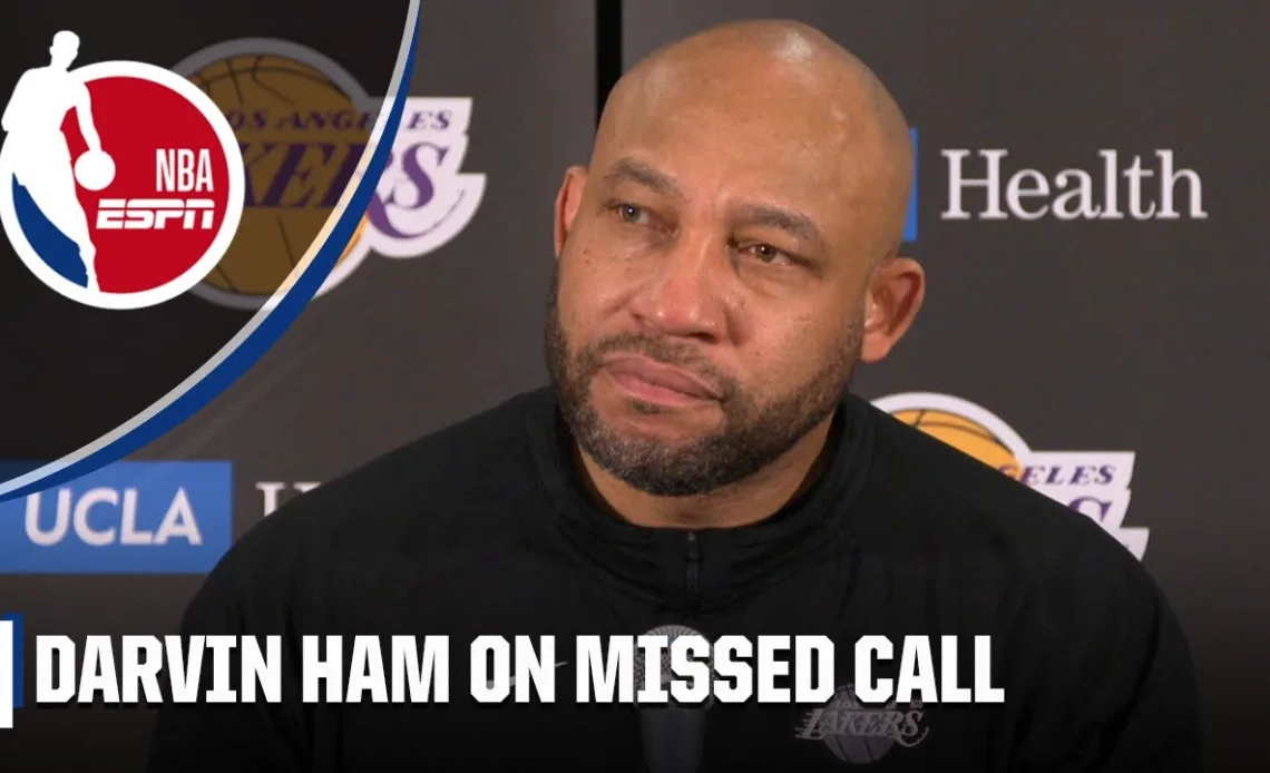 Darvin Ham after Lakers loss: The best player on Earth can’t get a call, it’s amazing | NBA on ESPN