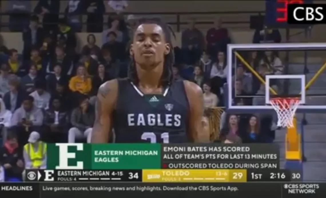 Emoni Bates scores a historic 29 straight points for Eastern Michigan