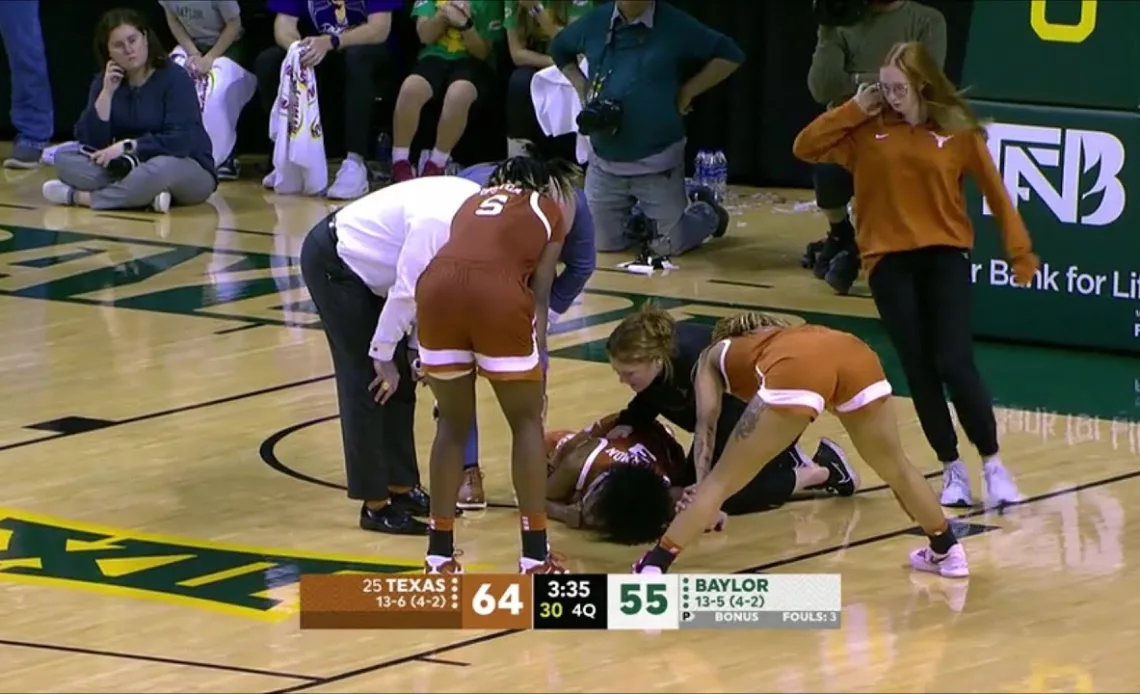 HEARTBREAKING, All-American Rori Harmon IN TEARS After Injuring Knee | #25 Texas Longhorns vs Baylor