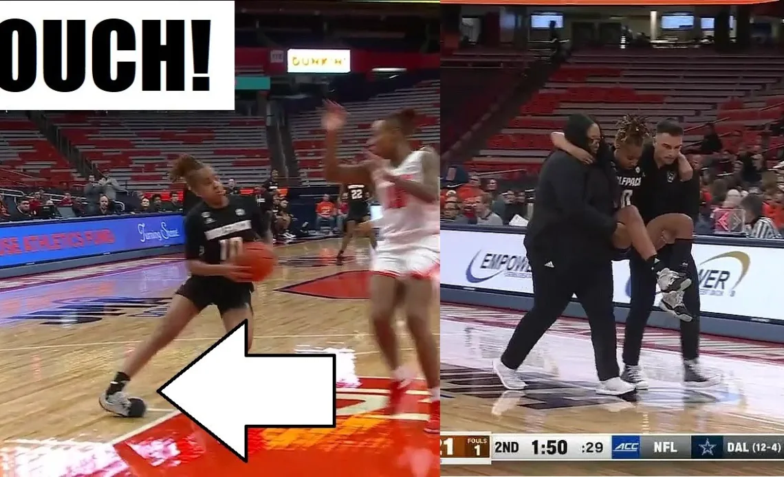 James CARRIED Off Court After NASTY Ankle Injury! | #6 NC State Wolfpack vs Syracuse Orange