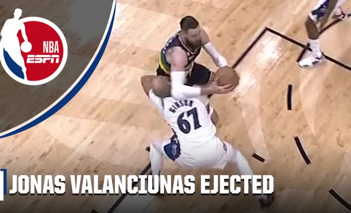 Jonas Valanciunas ejected after elbowing Taj Gibson | NBA on ESPN