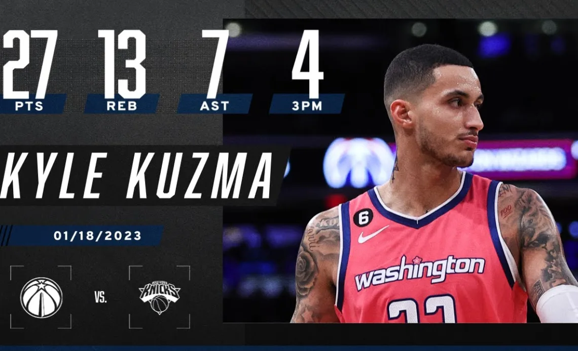 Kyle Kuzma's BIG double-double PROPELS Wizards past Knicks 🧙‍♂️