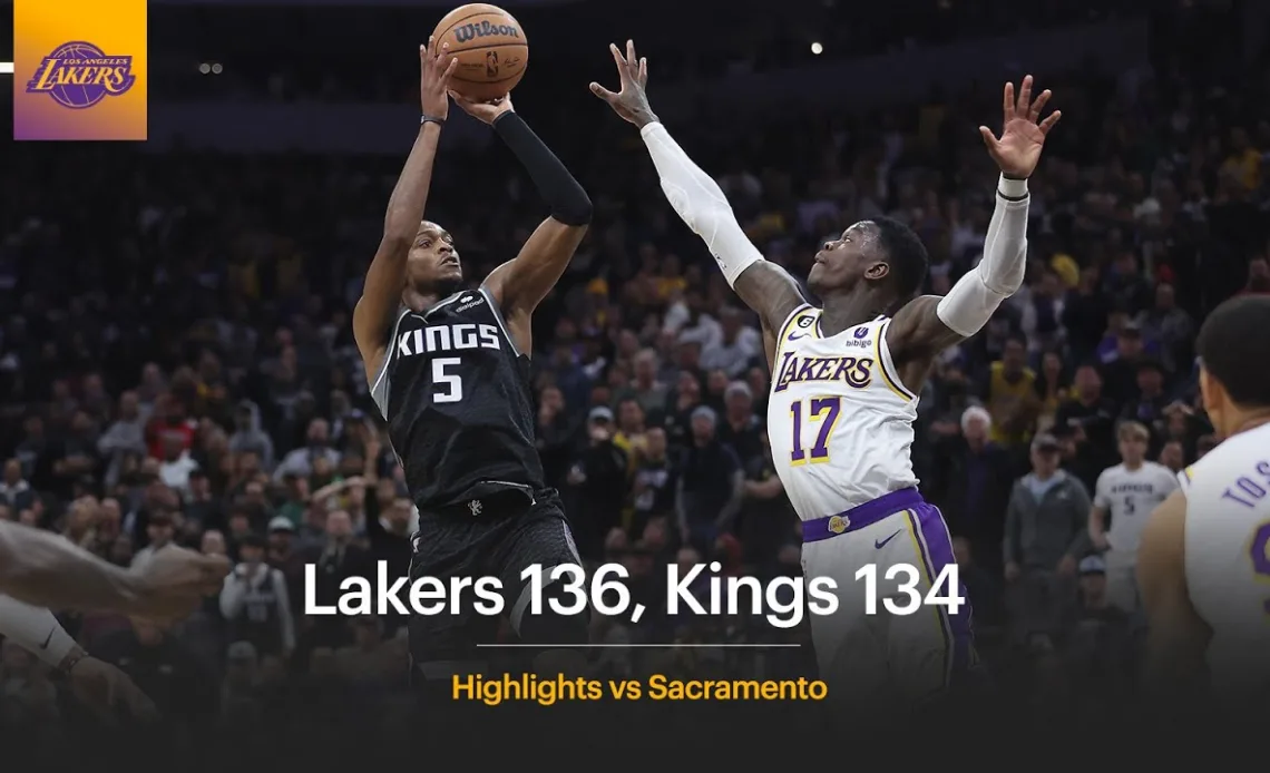 Lakers 136, Kings 134 - Lakers Win 5th Straight, Four Players Score 20+