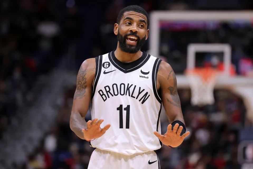 Kyrie Irving of the Brooklyn Nets will need to score even more without Kevin Durant in the lineup. (Photo by Jonathan Bachman/Getty Images)