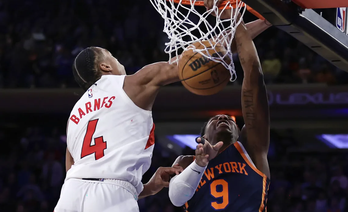 Raptors recover after Barrett tying slam, edge Knicks in OT