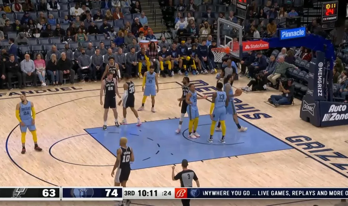 Romeo Langford with an and one vs the Memphis Grizzlies