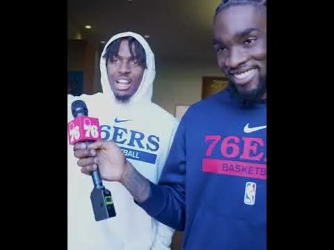 Shake Milton Interviews His Teammates After Shootaround in LA