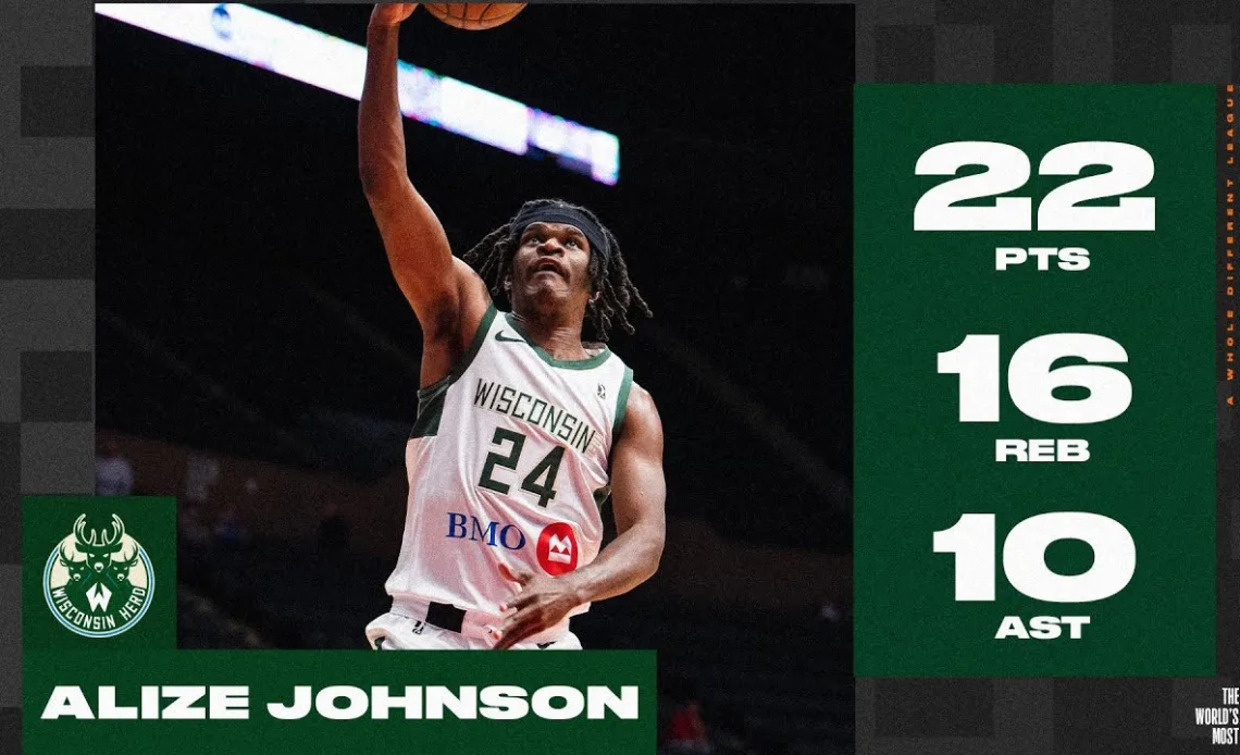 Alize Johnson Posts HUGE Triple Double (22 PTS, 16 REB, 10 AST) Versus Bulls