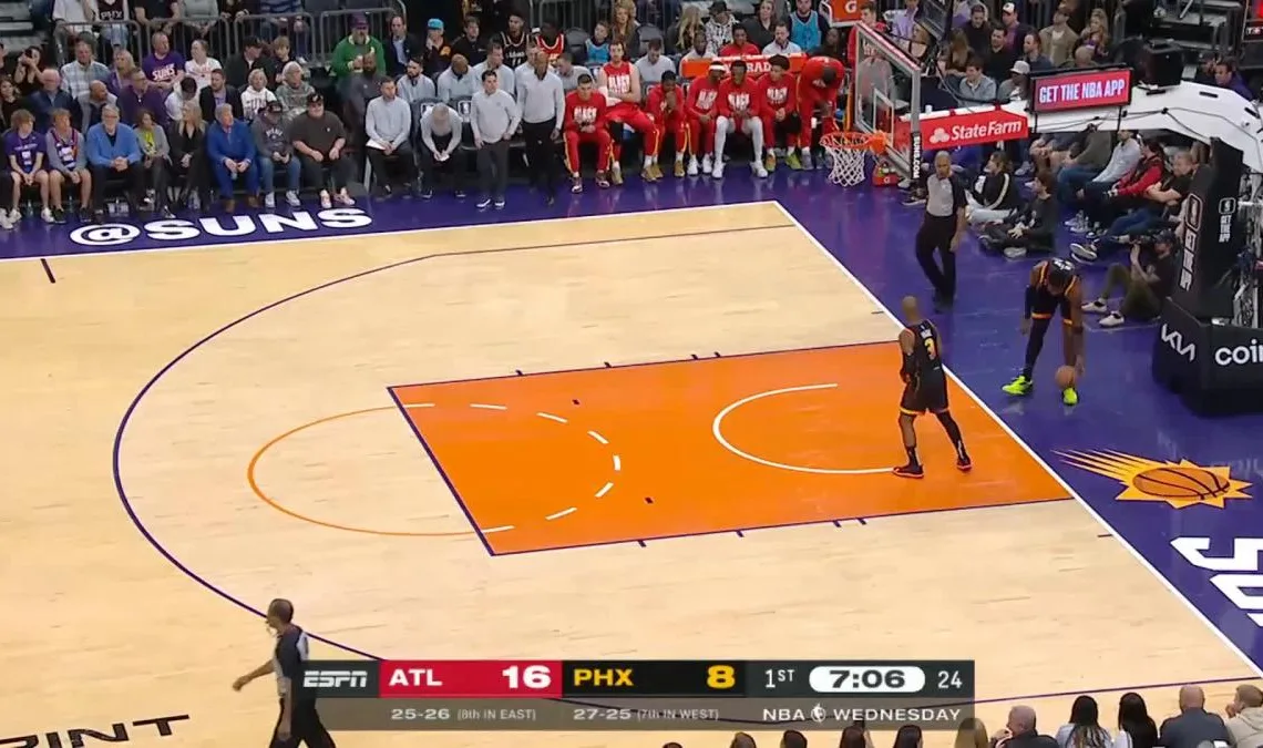 Clint Capela with a dunk vs the Phoenix Suns