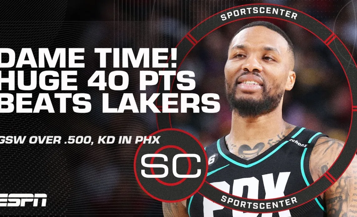 Damian Lillard's ELEVENTH 40-PT game ties Luka, Giannis for MOST this season 🤩 | SportsCenter