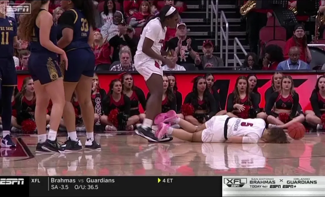 Ebo CLOBBERS Robinson, INTENTIONAL Foul Called After Officials Review | #10 Notre Dame vs Louisville