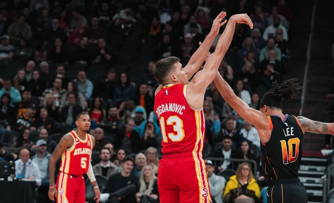 Hawks hit season-high 19 3-pointers, 10 different players make one