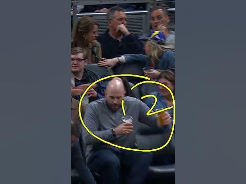 Indiana Pacers Announcer Quinn Buckner Uses Telestrator After Fan Loses Beer In Front Row | #shorts