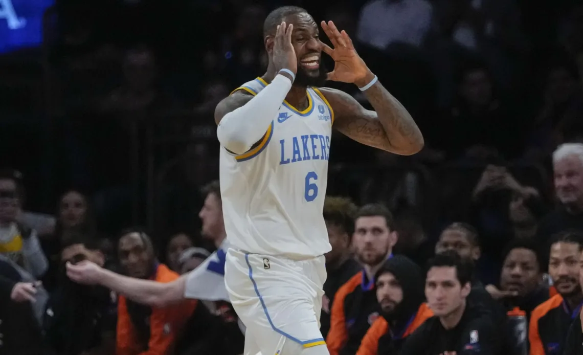 James has triple-double, leads Lakers past Knicks in OT