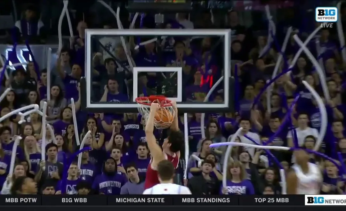 Trey Galloway makes a two-handed monster jam for Indiana against Northwestern