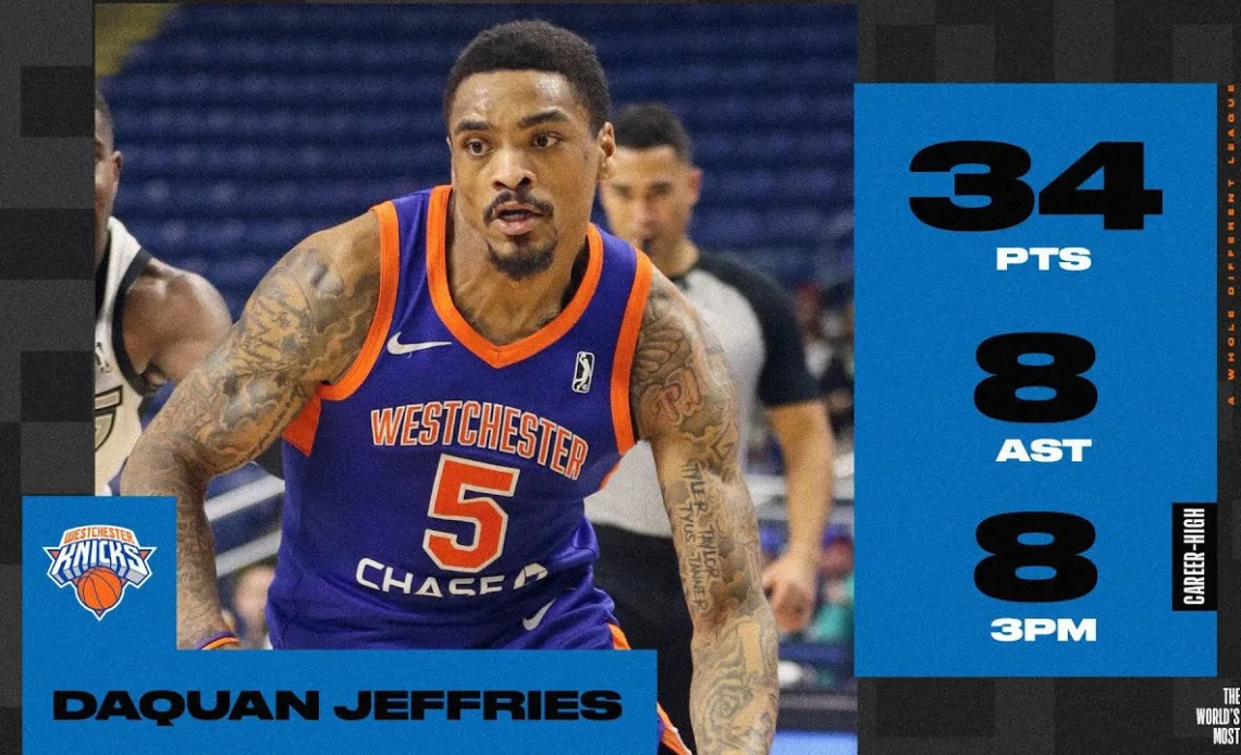 DaQuan Jeffries GOES OFF for 34 PTS, 8 AST, 8 3PM, 6 REB vs. Mad Ants
