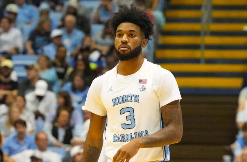 Nov 7, 2022; Chapel Hill, North Carolina, USA; North Carolina Tar Heels guard Dontrez Styles (3) looks on against the North Carolina-Wilmington Seahawks during the first half at Dean E. Smith Center. Mandatory Credit: James Guillory-USA TODAY Sports