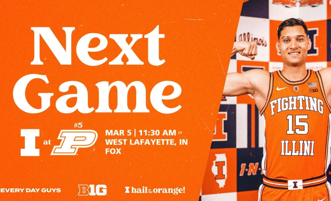 Illini Close Out Regular Season Sunday at No. 5 Purdue