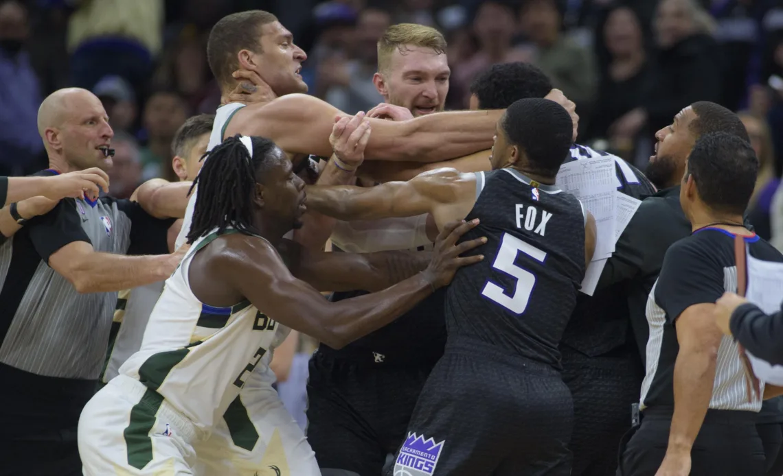 Kings' Lyles suspended 1 game; Bucks' Lopez fined $25,000