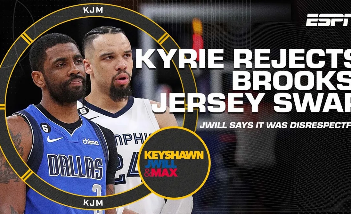 Kyrie Irving REJECTS Dillon Brooks' jersey swap 👀 It's the ULTIMATE sign of disrespect - JWill | KJM