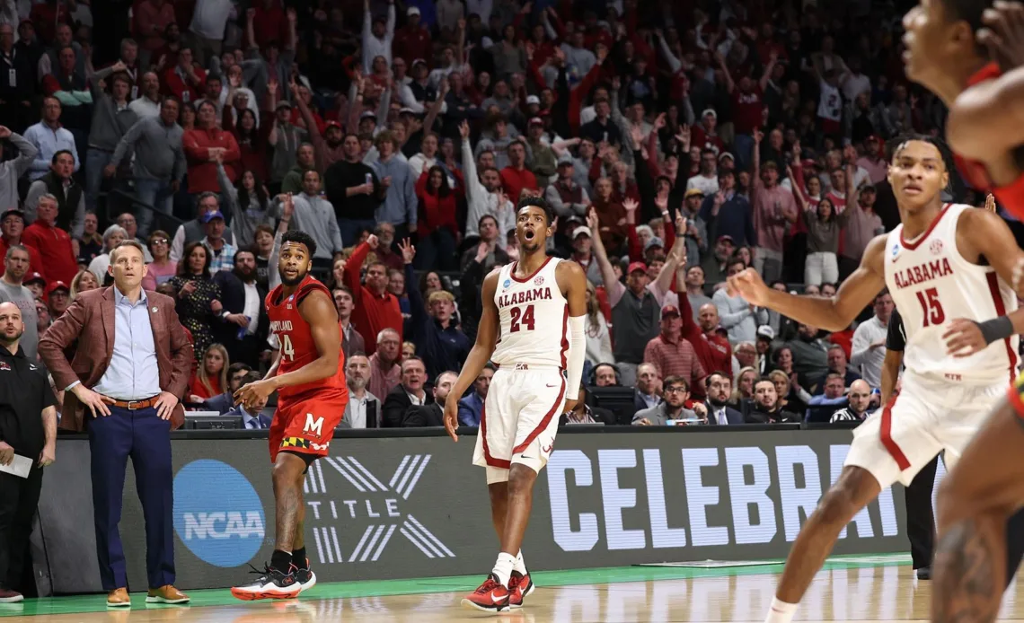 No. 1 /1 Alabama Defeats Maryland 73-51 in NCAA Tournament to Advance to Ninth Sweet 16 in Program History Title in Three Years