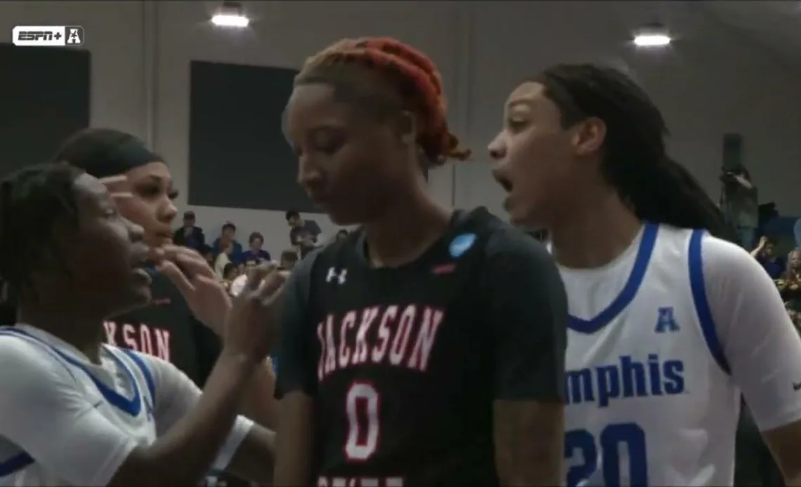 Player HITS Opponent In The FACE With The Ball In Response To Getting Taunted! | WNIT Round 1