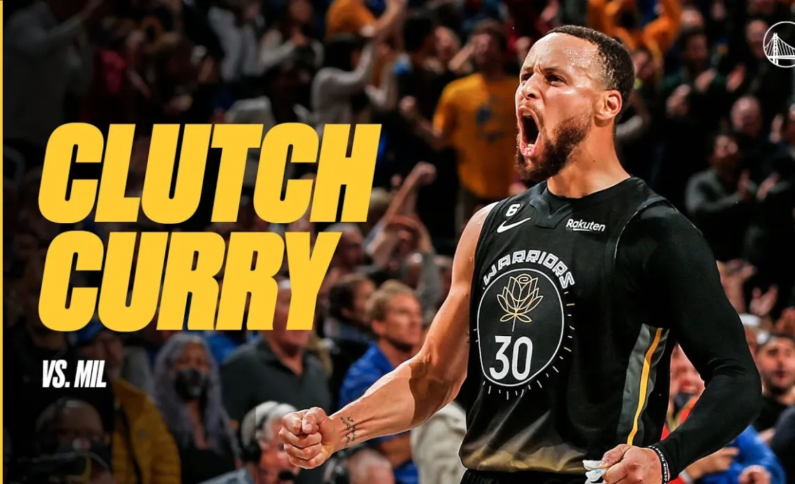 Stephen Curry Gets BUCKETS Late in Warriors' Win Over Bucks