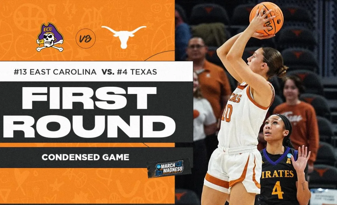 Texas vs. East Carolina - First Round NCAA tournament extended highlights