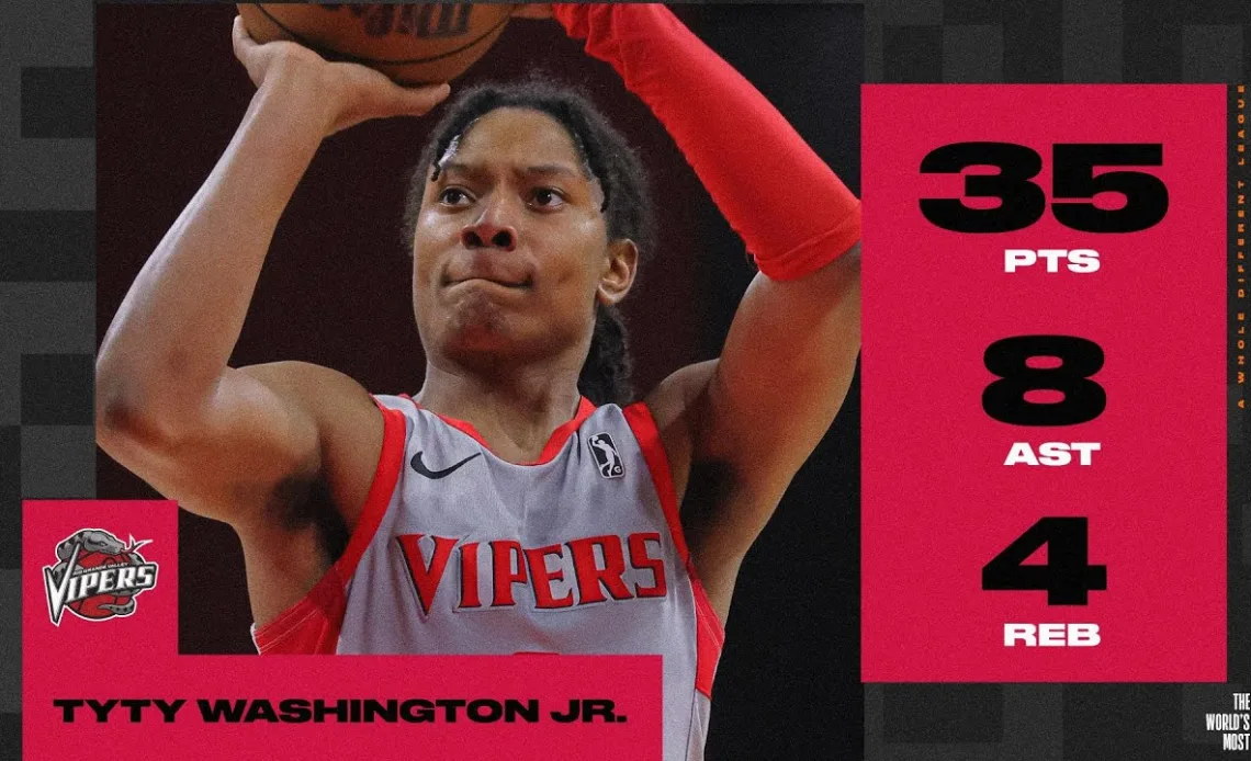 TyTy Washington Jr. Drops 35 PTS & 8 AST to Lead Vipers to Playoffs Berth!