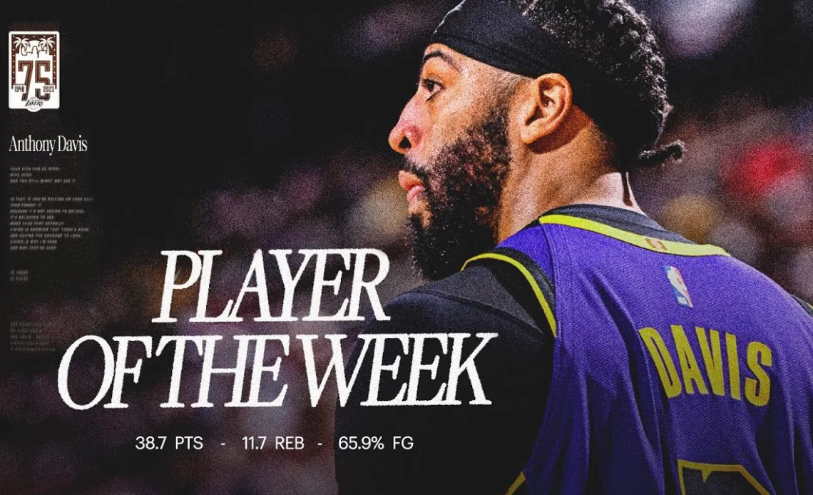 Anthony Davis Wins Western Conference Player of the Week (3/27/23 - 4/2/23)