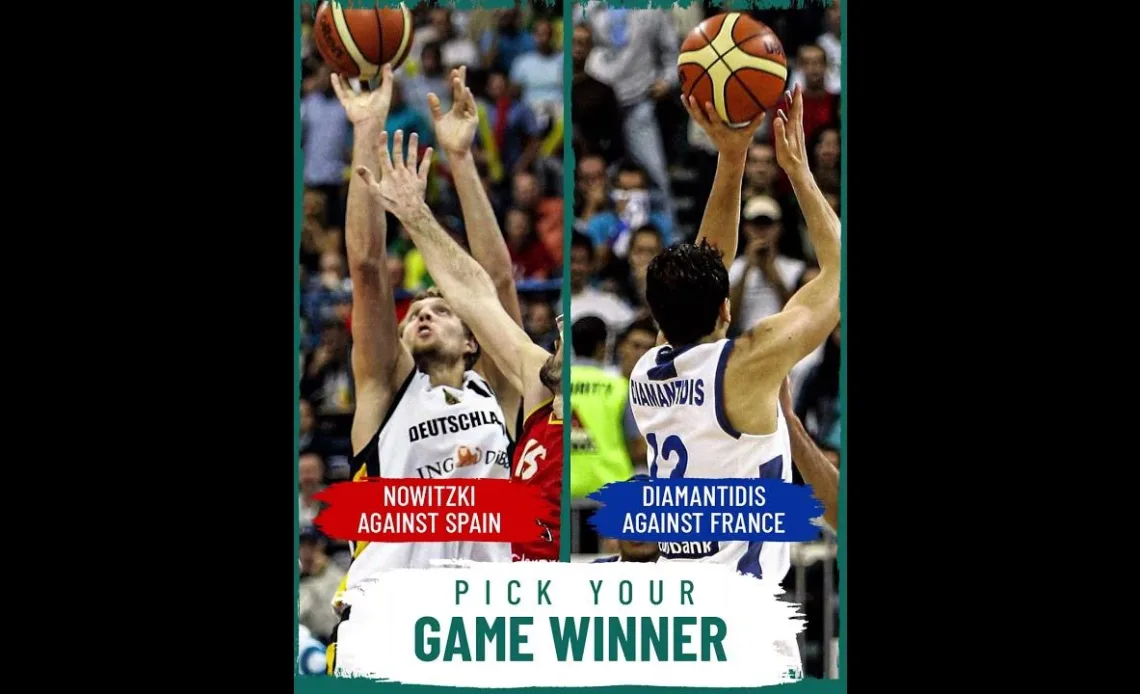 🇩🇪 Dirk Nowitzki 🆚 Dimitris Diamantidis 🇬🇷 Difficult one to pick 😵