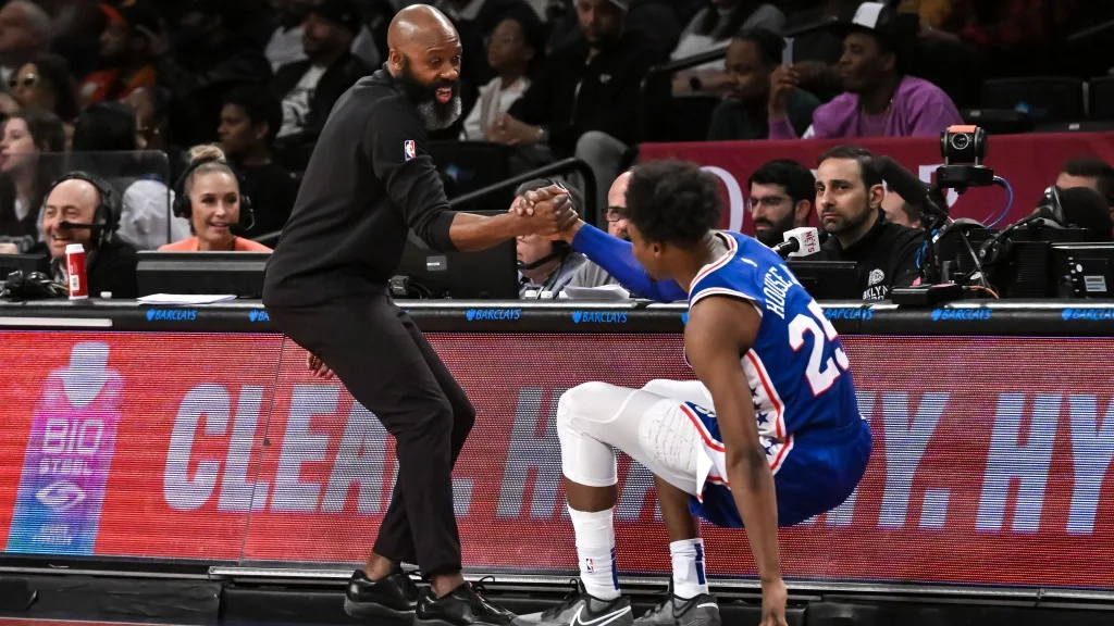 Nets’ Jacque Vaughn reacts to season-finale vs. 76ers