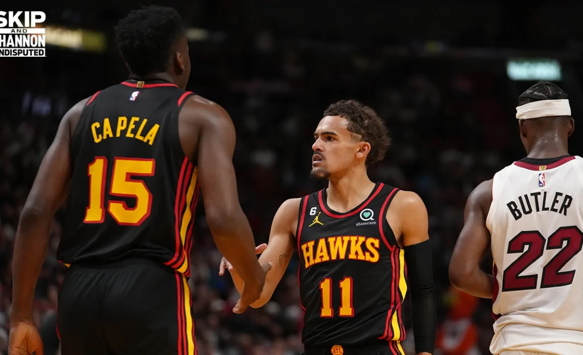 Trae Young leads Hawks to upset win vs. Heat in play-in game | UNDISPUTED