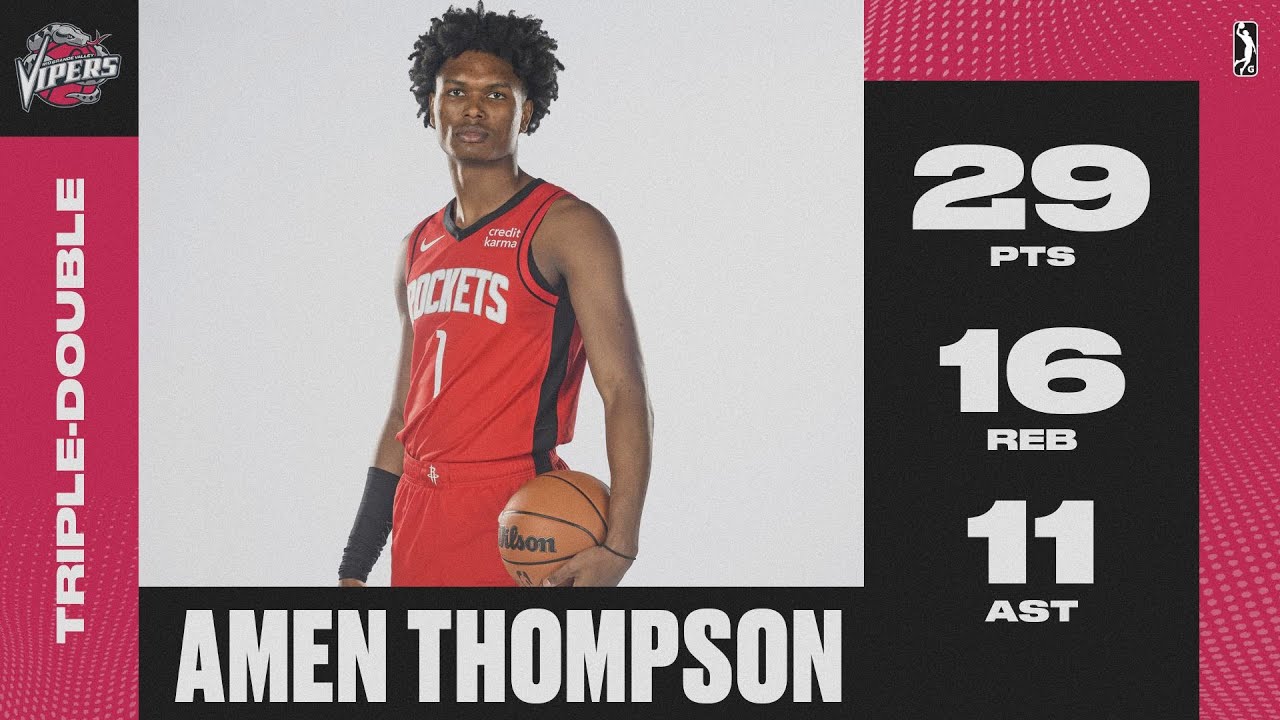 Amen Thompson Records 29 PTS, 16 REB, & 11 AST Triple-Double In G League Debut!