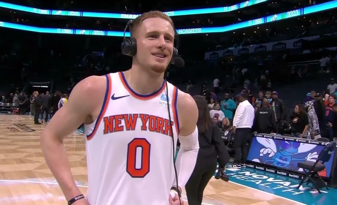 Donte DiVincenzo reacts to Knicks starting role, splashing CAREER-HIGH 7 3PM | NBA on ESPN