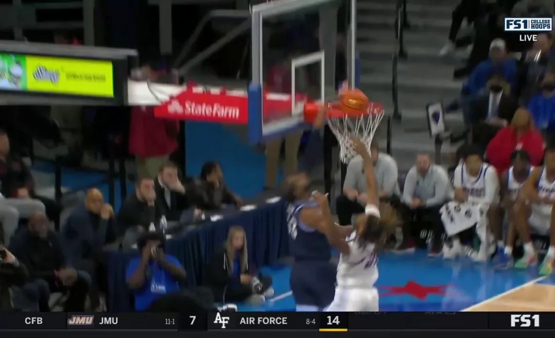 Eric Dixon throws down a NASTY one-handed and-1 dunk to extend Villanova's lead over DePaul