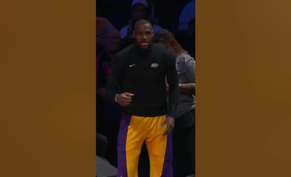 LeBron Mic'd Up telling AD what move will beat the defender and it works