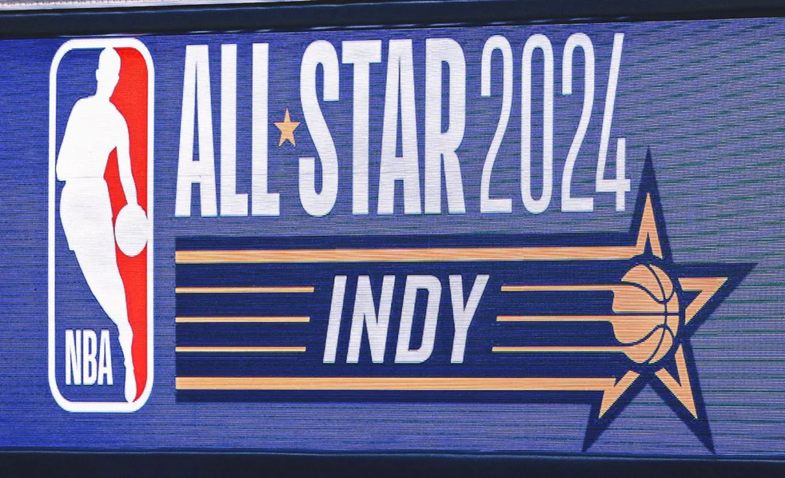 Basketball 'court' at Indy airport promoting NBA All-Star Game turns heads